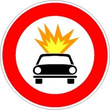 Divieto di transito ai veicoli che trasportano materiali infiammabili o esplosivi