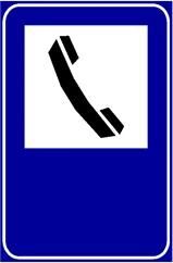 Figura del quesito: Il segnale raffigurato indica un posto di telefono pubblico nelle vicinanze