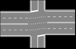 Strisce di guida sulle intersezioni (3)
