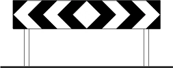 Delineatore per intersezione (incrocio a 'T')