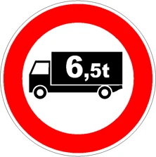Divieto di transito agli autocarri che superano 6,5 T