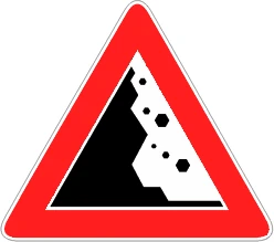 Caduta massi da sinistra