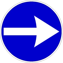 Direzione obbligatoria a destra