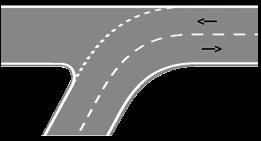 Striscia di margine discontinua (strada secondaria)