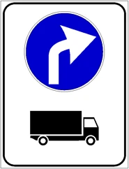Preavviso di deviazione obbligatoria per autocarri in transito