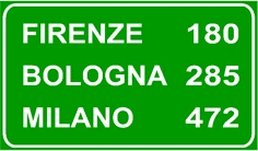 Figura del quesito: Il segnale raffigurato è di conferma autostradale