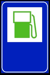 Figura del quesito: Il segnale raffigurato indica un posto di rifornimento carburante