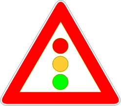 Preavviso di semaforo verticale