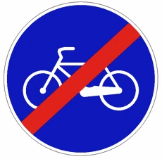Fine pista ciclabile