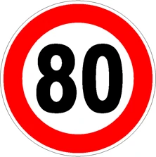 Limite massimo di velocità di 80 Km/h